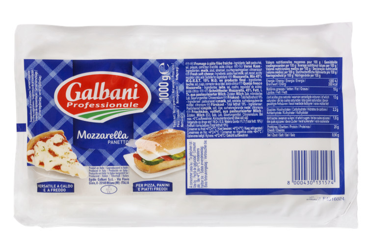 Mozzarella Blokk 1kgx8 Galbani