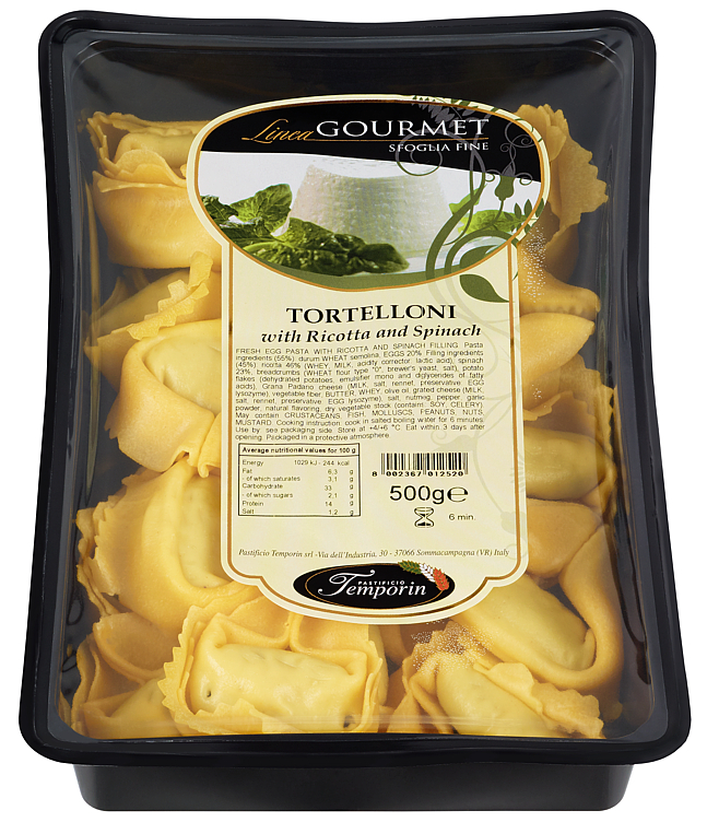 Tortelloni Ricotta og Spinat Temporin 500g