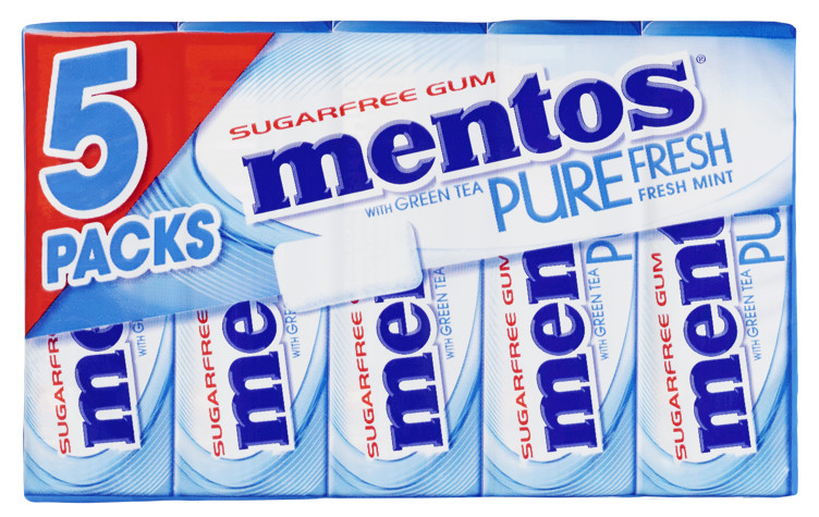 Mentos Gum Pf 5mp Fresh Mint 66g Pvm