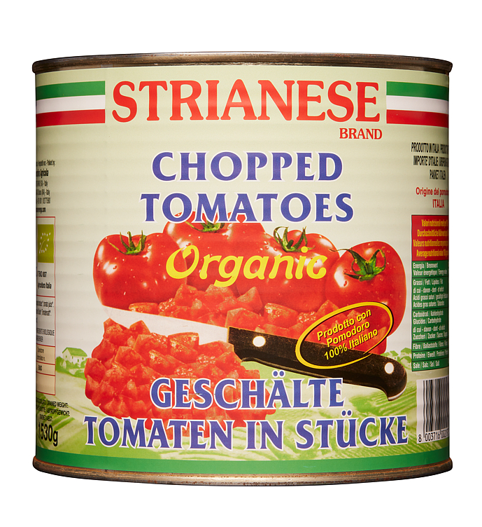 Tomater Finhakkede Øko 2.55kg Strianese