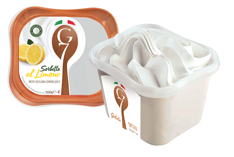 Sitron Sorbet Vegansk 1l G7 Ekte Italiensk Iskrem