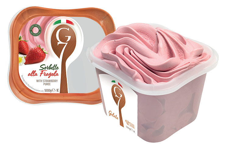 Fragola 1l G7 Ekte Italiensk Iskrem