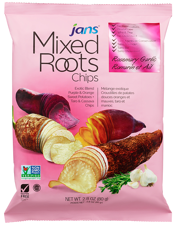 Jans Mixed Roots Chips Rosemary Garlic