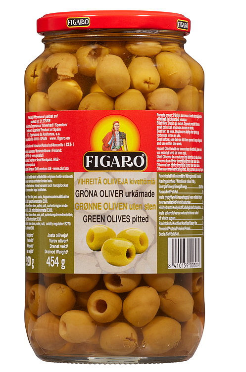 Oliven Grønn u/Sten 920g Figaro