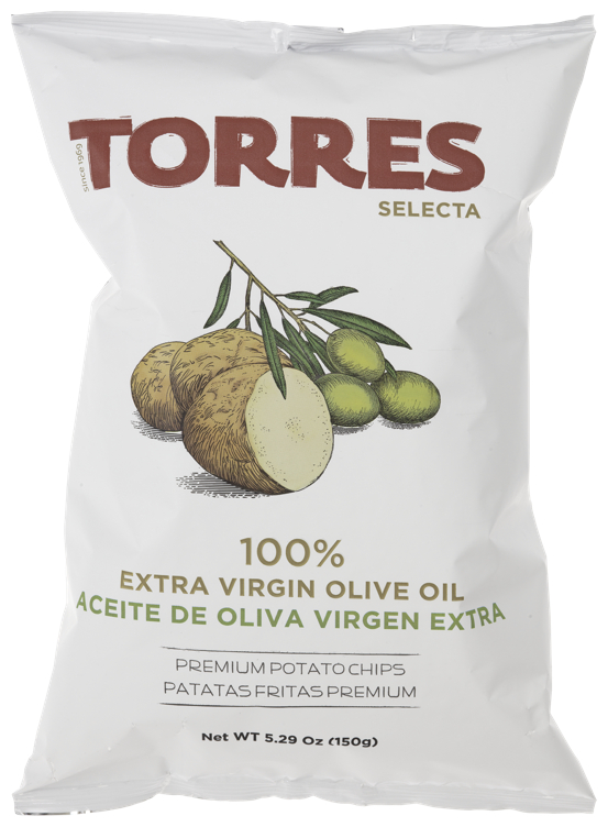 Premium Potetchip med Extra Virgin Olivenolje 150g Torres Spania