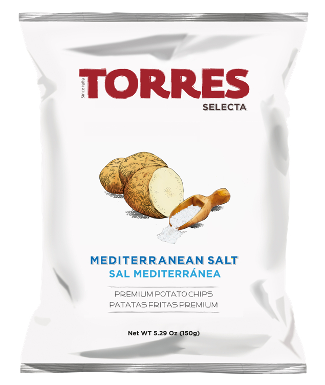 Premium Potetchips Middelhavssalt 150g Torres Spania