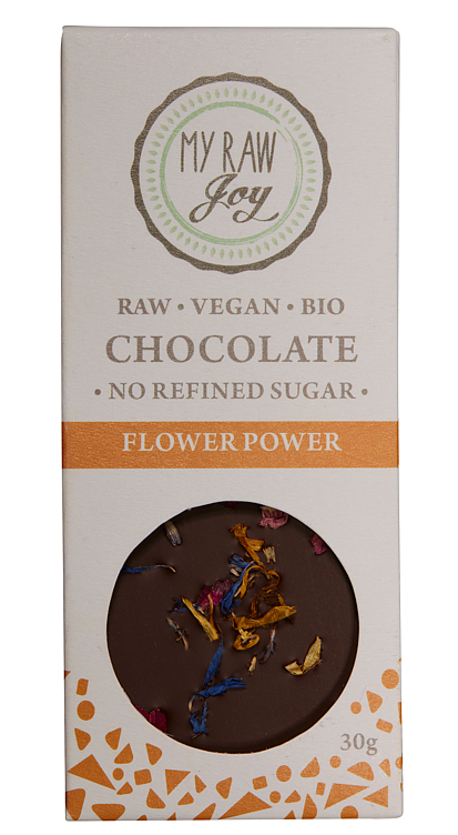 My Raw Joy Vegansjokolade Flower Power 30g