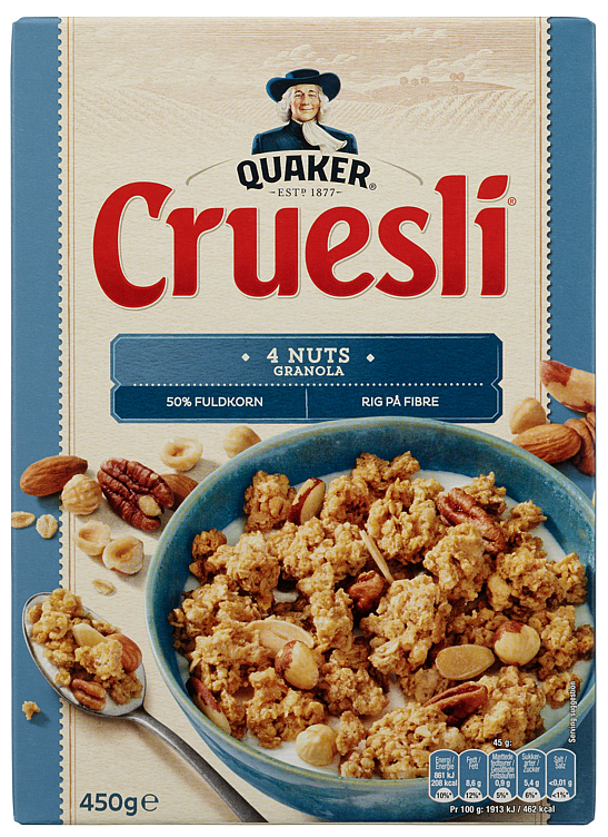Quaker Cruesli 4 Nuts 450g
