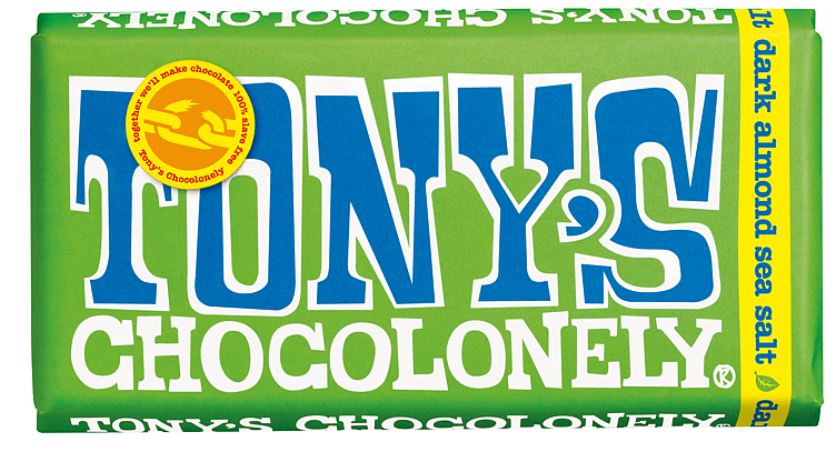 Bilde av Tony's Chocolonely Mörk Choklad Mandel Havssalt 180g