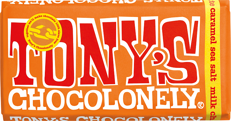 Bilde av Tony's Chocolonely Mjölkchoklad Karamell & Havssalt 180g