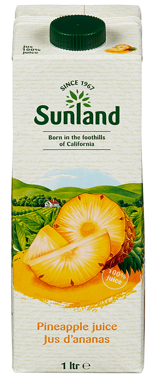 Sunland Ananasjuice 1liter