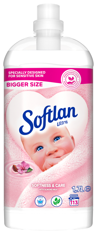 Softlan Ultra Softness And Care Skyllemiddel 1700 ml