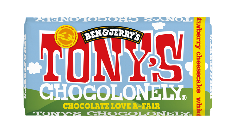 Bilde av Tony's Chocolonely Vit Choklad Strawberry Cheesecake 180g