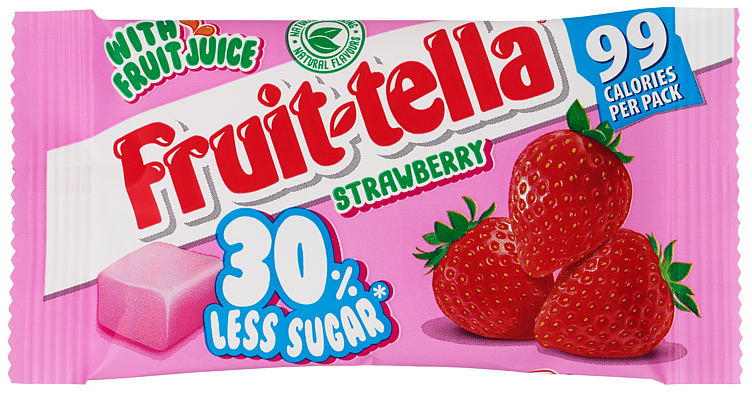 Fruittella Strawberry Sukkerredusert 28g