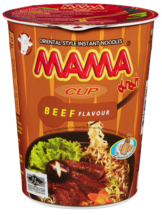 Mama Inst Noodles Cup Beef Flavour 70gr