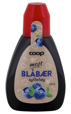Coop Blåbærsyltetøy Flaske 390g