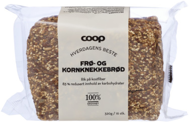Coop Frø- og Kornknekkebrød 320g