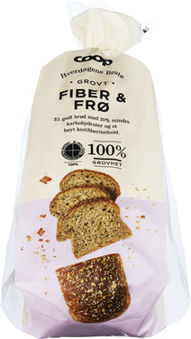 Coop Fiber og Frø Brød Skåret 650g