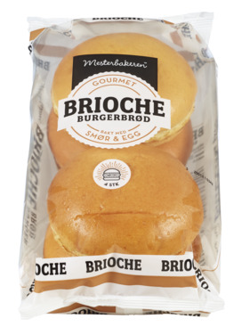 Brioche Burgerbrød 4pk 320g Mesterbakeren