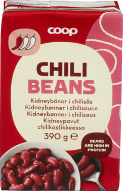 Red kidney beans in chili sauce