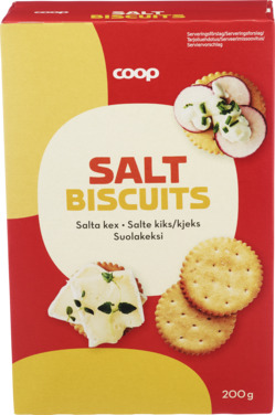 Salted round cracker